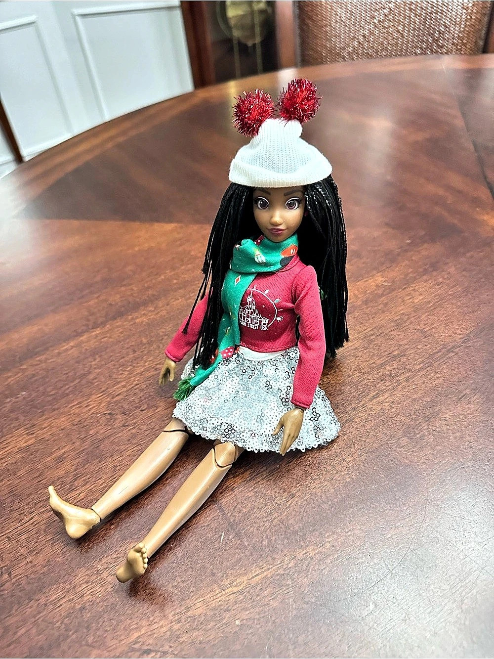 Disney ily 4EVER Christmas Doll Minnie Mouse Inspired Outfit Brunette Braids
